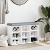 Banc à chaussures Blanc 82x32x50 cm Bois d'ingénierie 531906531906