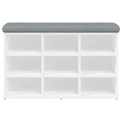 Banc à chaussures Blanc 82x32x50 cm Bois d'ingénierie 531906531906