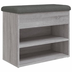 Banc à chaussures sonoma gris 62x32x50 cm bois d'ingénierie 531908531908