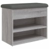 Banc à chaussures sonoma gris 62x32x50 cm bois d'ingénierie 531908531908