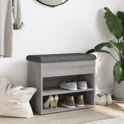 Banc à chaussures sonoma gris 62x32x50 cm bois d'ingénierie 531908531908