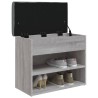 Banc à chaussures sonoma gris 62x32x50 cm bois d'ingénierie 531908531908