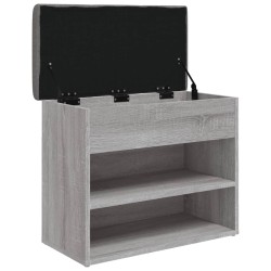 Banc à chaussures sonoma gris 62x32x50 cm bois d'ingénierie 531908531908