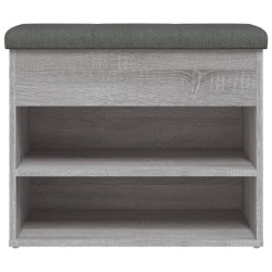 Banc à chaussures sonoma gris 62x32x50 cm bois d'ingénierie 531908531908