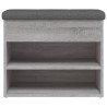 Banc à chaussures sonoma gris 62x32x50 cm bois d'ingénierie 531908531908