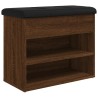 Banc à chaussures chêne marron 62x32x50 cm bois d'ingénierie 531910531910