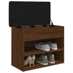 Banc à chaussures chêne marron 62x32x50 cm bois d'ingénierie 531910531910