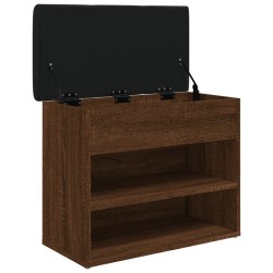 Banc à chaussures chêne marron 62x32x50 cm bois d'ingénierie 531910531910