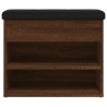 Banc à chaussures chêne marron 62x32x50 cm bois d'ingénierie 531910531910