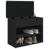 Banc à chaussures noir 62x32x50 cm bois d'ingénierie 531911531911