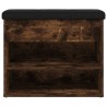 Banc à chaussures chêne fumé 62x32x50 cm bois d'ingénierie 531912531912
