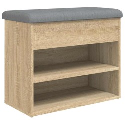 Banc à chaussures chêne sonoma 62x32x50 cm bois d'ingénierie 531915531915