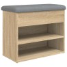 Banc à chaussures chêne sonoma 62x32x50 cm bois d'ingénierie 531915531915