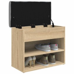 Banc à chaussures chêne sonoma 62x32x50 cm bois d'ingénierie 531915531915