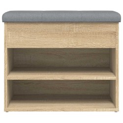 Banc à chaussures chêne sonoma 62x32x50 cm bois d'ingénierie 531915531915