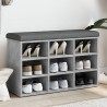 Banc à chaussures gris béton 82x32x50 cm bois d'ingénierie 531917531917