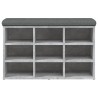 Banc à chaussures gris béton 82x32x50 cm bois d'ingénierie 531917531917