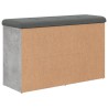 Banc à chaussures gris béton 82x32x50 cm bois d'ingénierie 531917531917