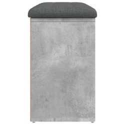 Banc à chaussures gris béton 82x32x50 cm bois d'ingénierie 531917531917