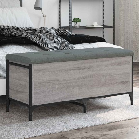 Banc de rangement sonoma gris 102x42x45 cm bois d'ingénierie 531921531921