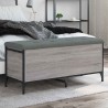 Banc de rangement sonoma gris 102x42x45 cm bois d'ingénierie 531921531921