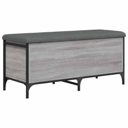 Banc de rangement sonoma gris 102x42x45 cm bois d'ingénierie 531921531921