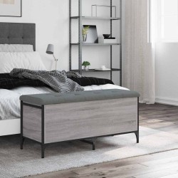 Banc de rangement sonoma gris 102x42x45 cm bois d'ingénierie 531921531921