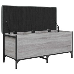 Banc de rangement sonoma gris 102x42x45 cm bois d'ingénierie 531921531921