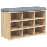 Banc à chaussures Chêne Sonoma 82x32x50 cm Bois d'ingénierie 531928531928