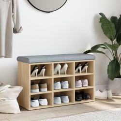 Banc à chaussures Chêne Sonoma 82x32x50 cm Bois d'ingénierie 531928531928