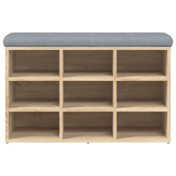 Banc à chaussures Chêne Sonoma 82x32x50 cm Bois d'ingénierie 531928531928
