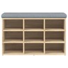 Banc à chaussures Chêne Sonoma 82x32x50 cm Bois d'ingénierie 531928531928