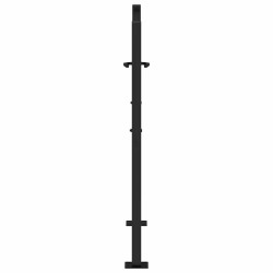 Portail de jardin noir 100x100 cm en acier avec motif flamme 531930531930