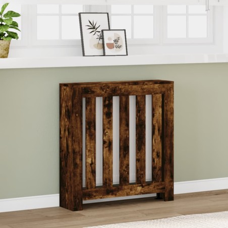 Cache-radiateur chêne fumé 78x20x82 cm bois d'ingénierie 531935531935