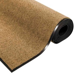 Tapis d'entrée Crème et noir 120 x 300 cm Polyamide et PVC 531954531954