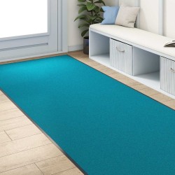 Tapis d'entrée Autre Cyan et Noir 120 x 250 cm Polyamide et PVC 531960531960