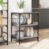 Chariot de cuisine sonoma gris 60x41x80,5 cm bois d'ingénierie 532038532038