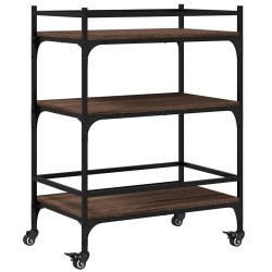 Chariot de cuisine chêne marron 65x40x86,5 cm bois d'ingénierie 532039532039