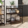Chariot de cuisine chêne marron 65x40x86,5 cm bois d'ingénierie 532039532039