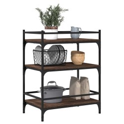 Chariot de cuisine chêne marron 65x40x86,5 cm bois d'ingénierie 532039532039
