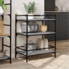 Chariot de cuisine sonoma gris 65x40x86,5 cm bois d'ingénierie 532040532040