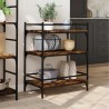 Chariot de cuisine chêne fumé 65x40x86,5 cm bois d'ingénierie 532042532042
