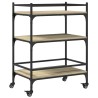 Chariot de cuisine chêne sonoma 65x40x86,5 cm bois d'ingénierie 532043532043