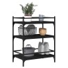 Chariot de cuisine noir 65x40x86,5 cm bois d'ingénierie 532044532044