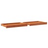 Tiroirs de lit de jour 2 pcs cire marron bois de pin massif 532045532045