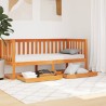 Tiroirs de lit de jour 2 pcs cire marron bois de pin massif 532045532045