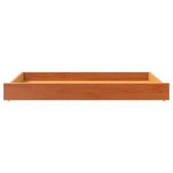 Tiroirs de lit de jour 2 pcs cire marron bois de pin massif 532045532045
