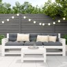 Repose-pied de jardin blanc 62x30x32 cm bois de pin massif 532050532050