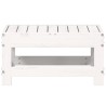 Repose-pied de jardin blanc 62x30x32 cm bois de pin massif 532050532050