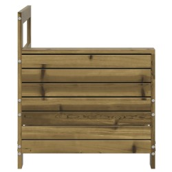 Canapé de jardin accoudoir 69x62x70,5 cm bois de pin imprégné 532053532053